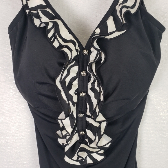 Maxine of Hollywood One Piece Swimsuit  Size 10 - Picture 2 of 5